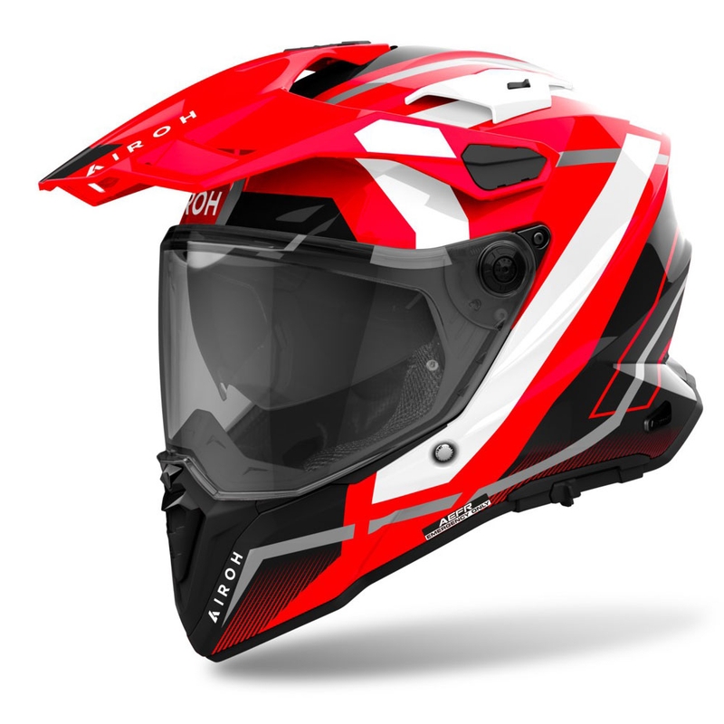 Enduro hjelm Airoh Commander 2 Mavick blank rød