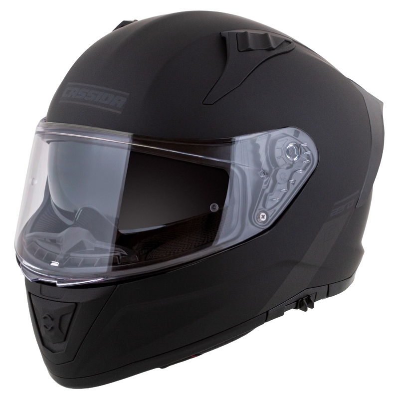 Cassida Aero integral motorcykelhjelm mat sort-grå