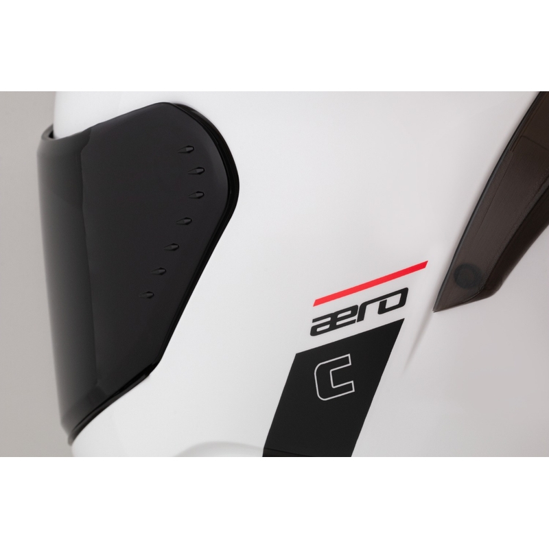 Cassida Aero integral motorcykelhjelm mat hvid-sort