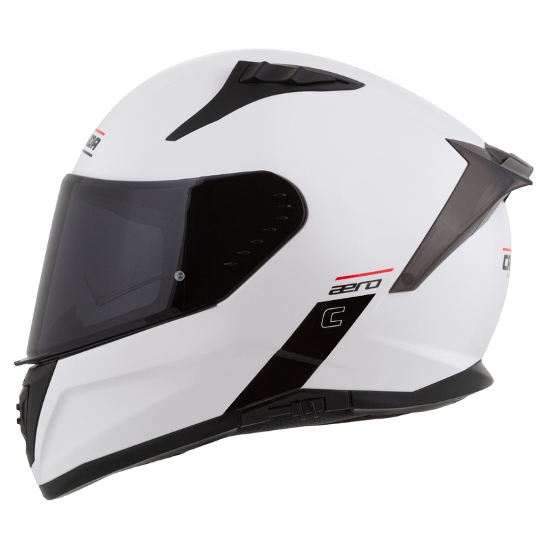 Cassida Aero integral motorcykelhjelm mat hvid-sort