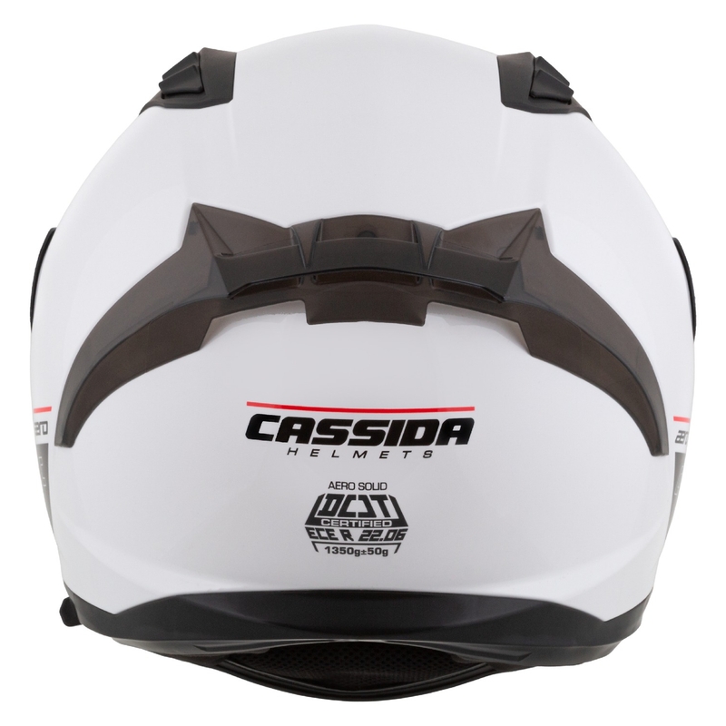 Cassida Aero integral motorcykelhjelm mat hvid-sort