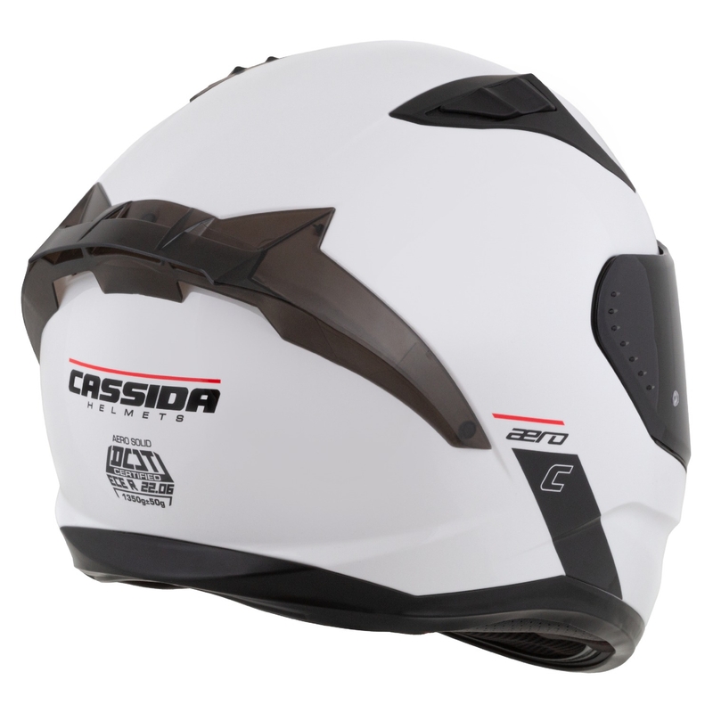 Cassida Aero integral motorcykelhjelm mat hvid-sort