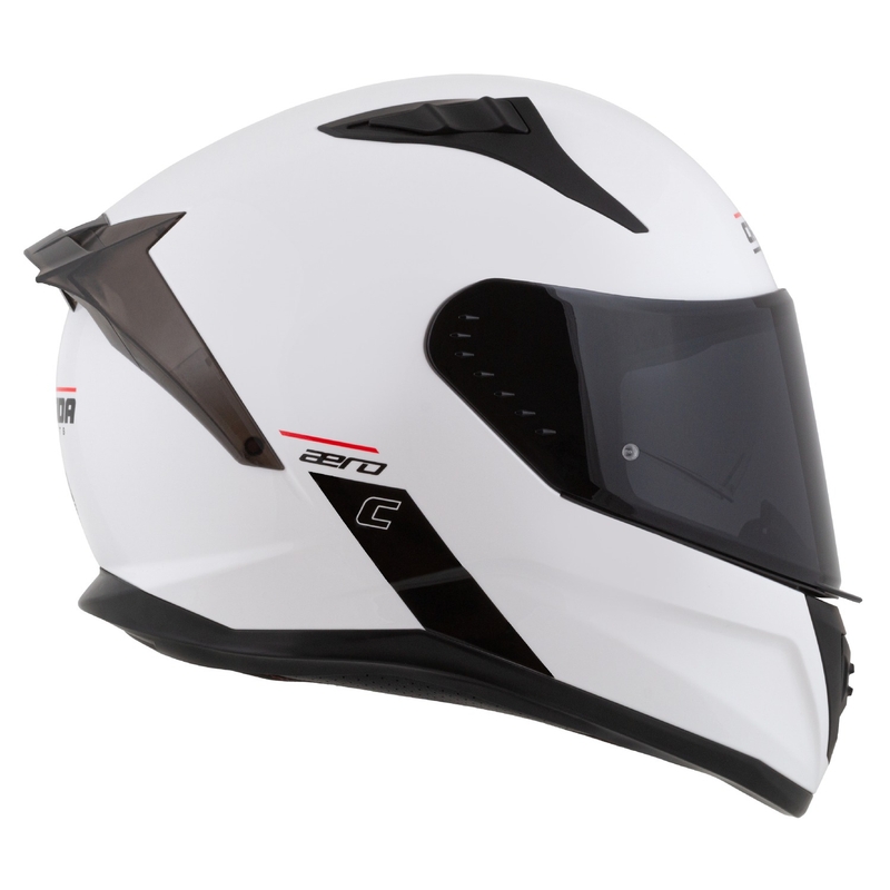 Cassida Aero integral motorcykelhjelm mat hvid-sort
