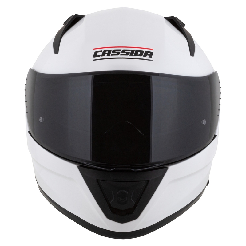 Cassida Aero integral motorcykelhjelm mat hvid-sort