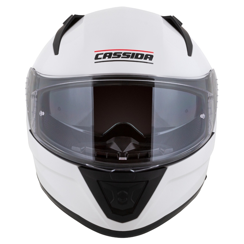 Cassida Aero integral motorcykelhjelm mat hvid-sort
