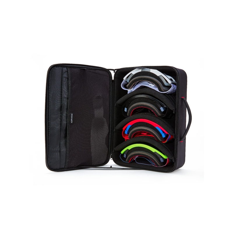 Alpinestars Supertech Vision sort og rødt brilleetui