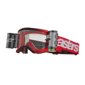 Alpinestars Vision 5 Blaze ROLL-OFF Wide Vision Motocross Goggles rød med klar plexi
