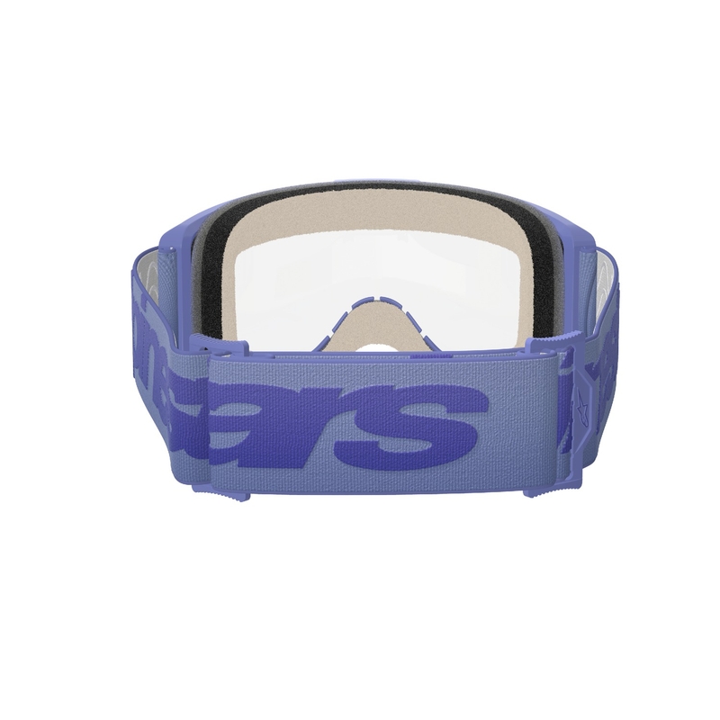 Alpinestars Vision 5 Wordmark motocrossbriller lilla med klar plexi