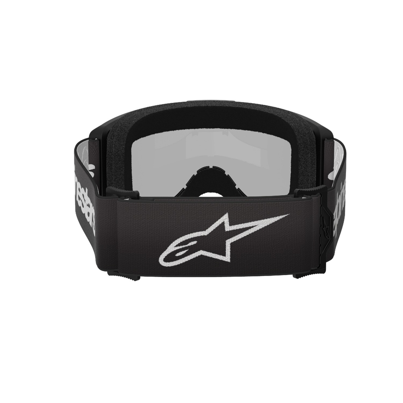 Alpinestars Vision 3 Wordmark motocrossbrille sort med spejlende sølvplexi