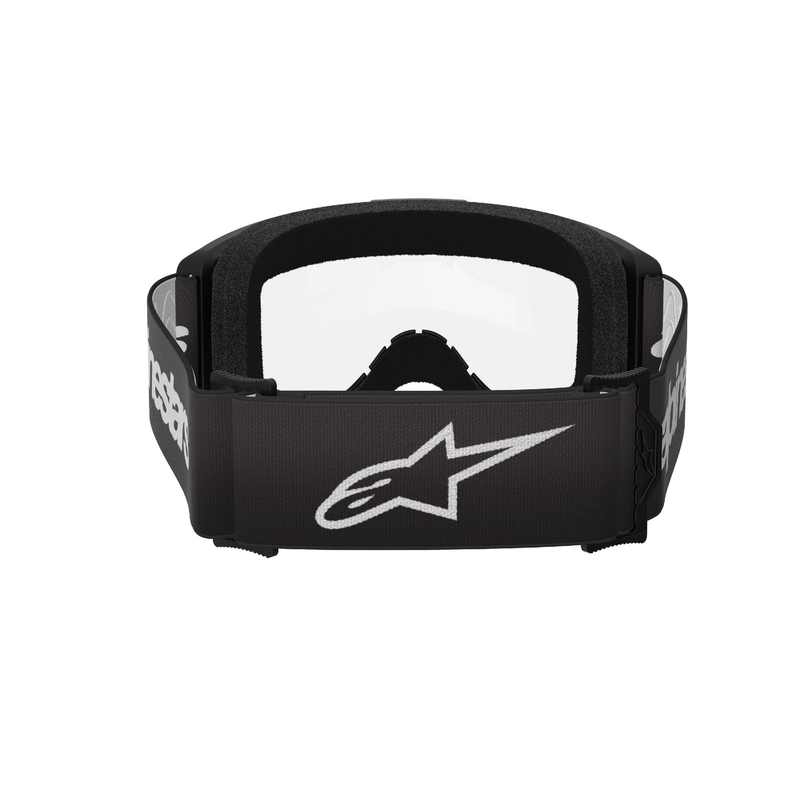 Alpinestars Vision 3 Wordmark motocrossbriller sort med klar plexi