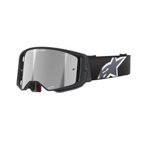 Alpinestars Supertech Corp Motocross Goggles sort og grå med sølvfarvet linse