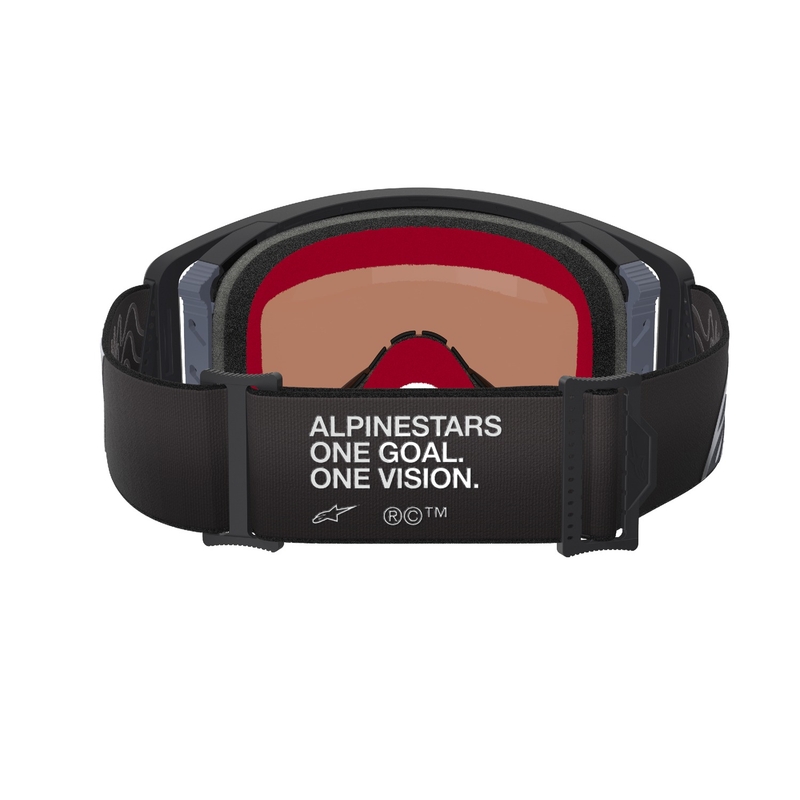 Alpinestars Supertech Corp Motocross Goggles sort og grå med sølvfarvet linse