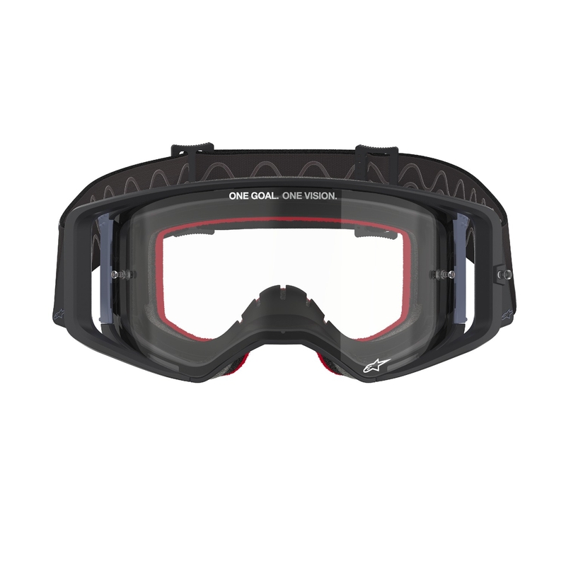 Alpinestars Supertech Corp sorte og grå motocrossbriller med klar linse
