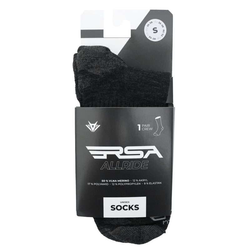 RSA Allride Merino-sokker mørkegrå