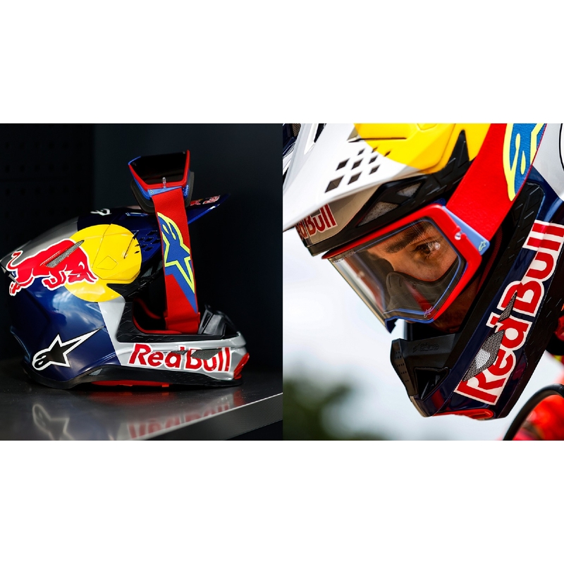 Alpinestars Supertech Corp motocrossbriller blå-orange med klar linse