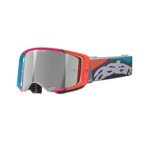 Alpinestars Supertech Stream motocrossbriller grå-multicolor med spejlet sølvglas