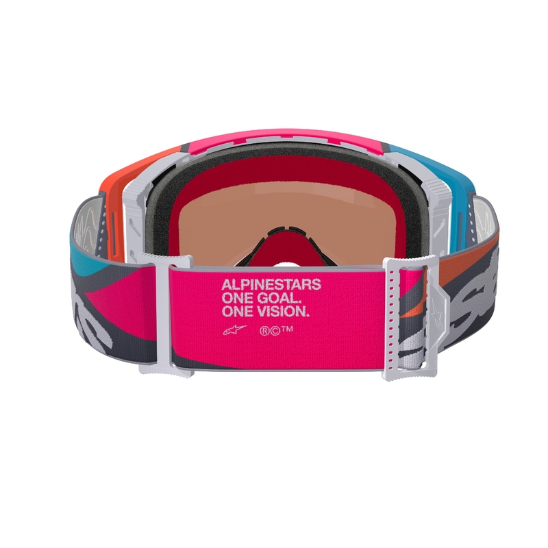Alpinestars Supertech Stream motocrossbriller grå-multicolor med spejlet sølvglas