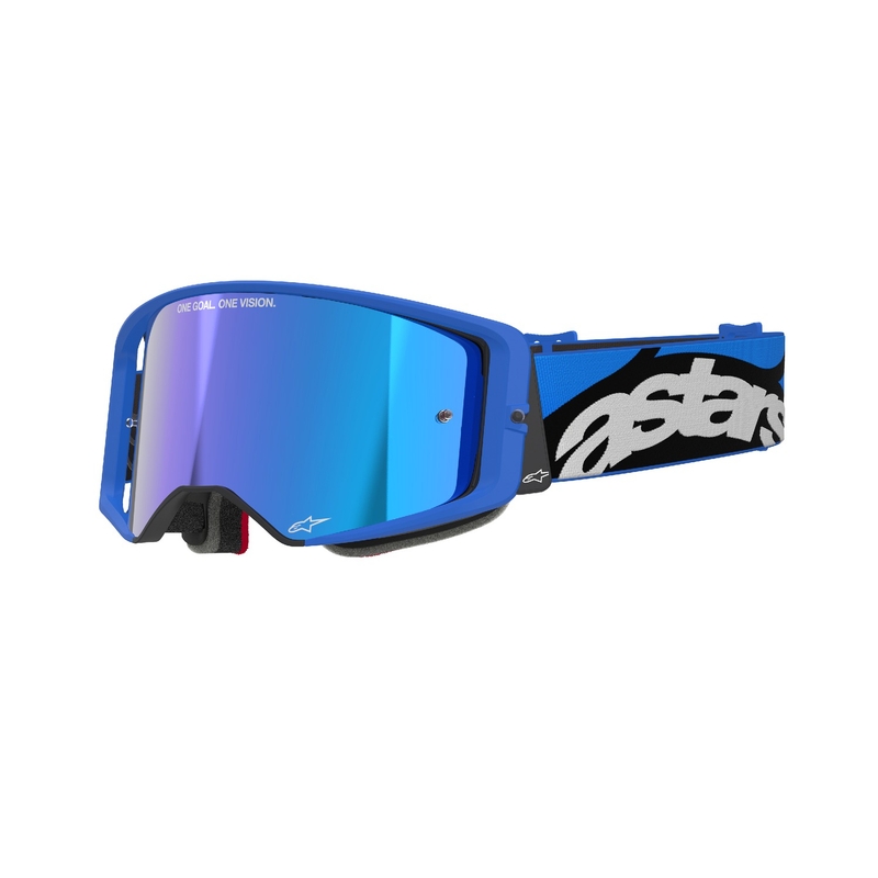 Alpinestars Supertech Stream blå motocrossbriller med spejlblank blå linse