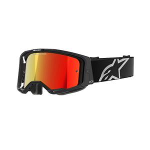 Alpinestars Vision 8 Corp motocrossbriller, sort med spejlende rød linse