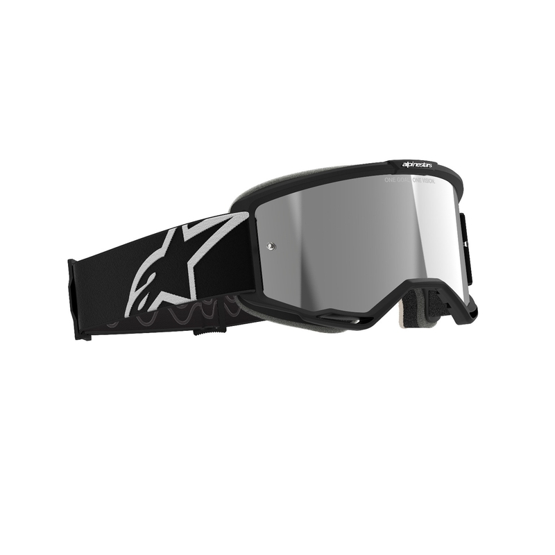 Alpinestars Vision 5 Corp motocrossbriller, sort med sølvfarvet spejlglas