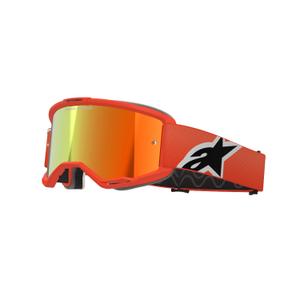Alpinestars Vision 5 Corp Motocross Goggles orange med spejlende rød linse