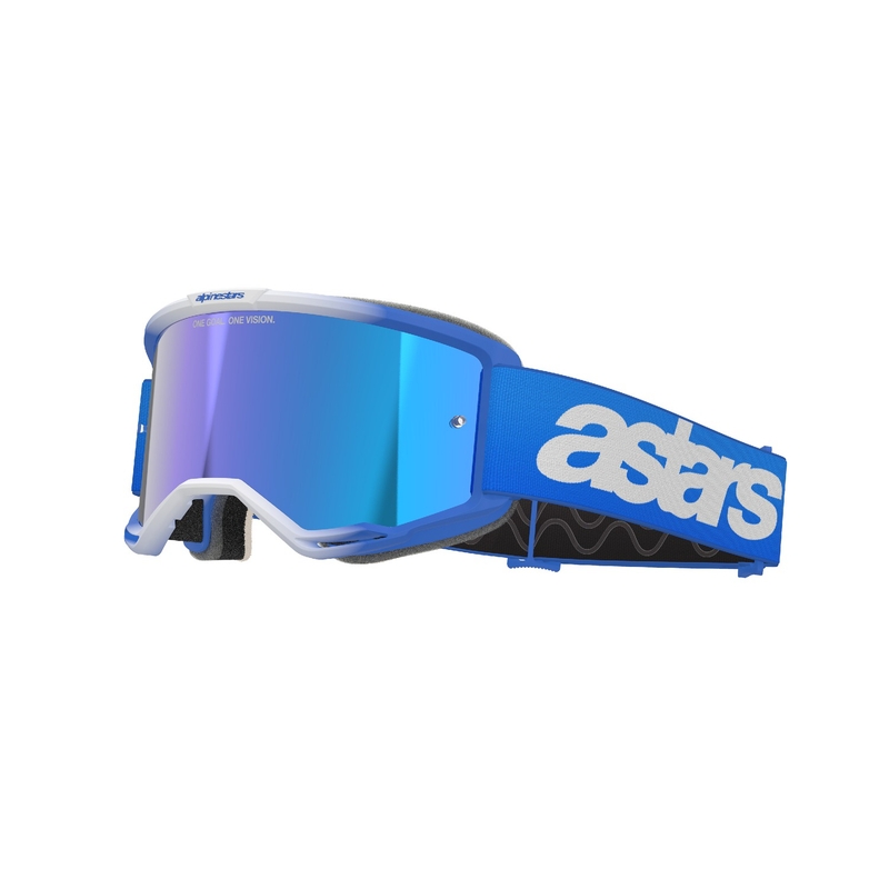 Alpinestars Vision 5 Blaze motocrossbriller blå med spejlblank blå linse