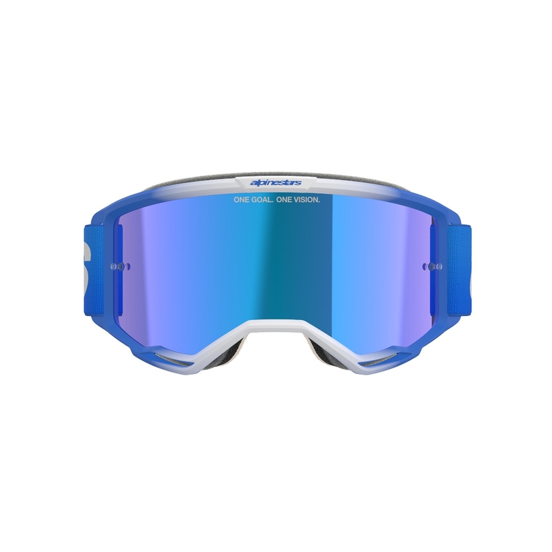 Alpinestars Vision 5 Blaze motocrossbriller blå med spejlblank blå linse