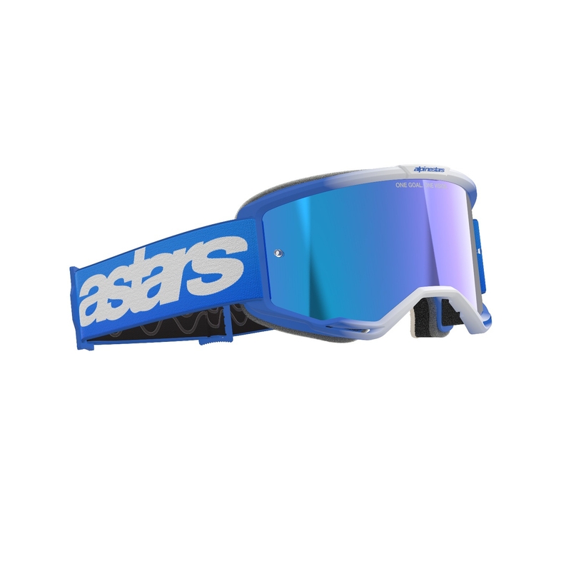 Alpinestars Vision 5 Blaze motocrossbriller blå med spejlblank blå linse