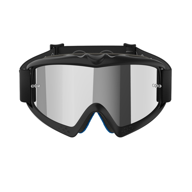 Alpinestars Vision Youth Corp motocrossbriller til børn, sort med sølvfarvet spejlglas