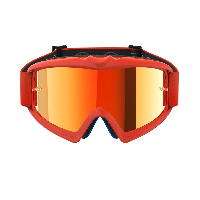 Alpinestars Vision Youth Corp motocrossbriller til børn, orange med rød spejllinse
