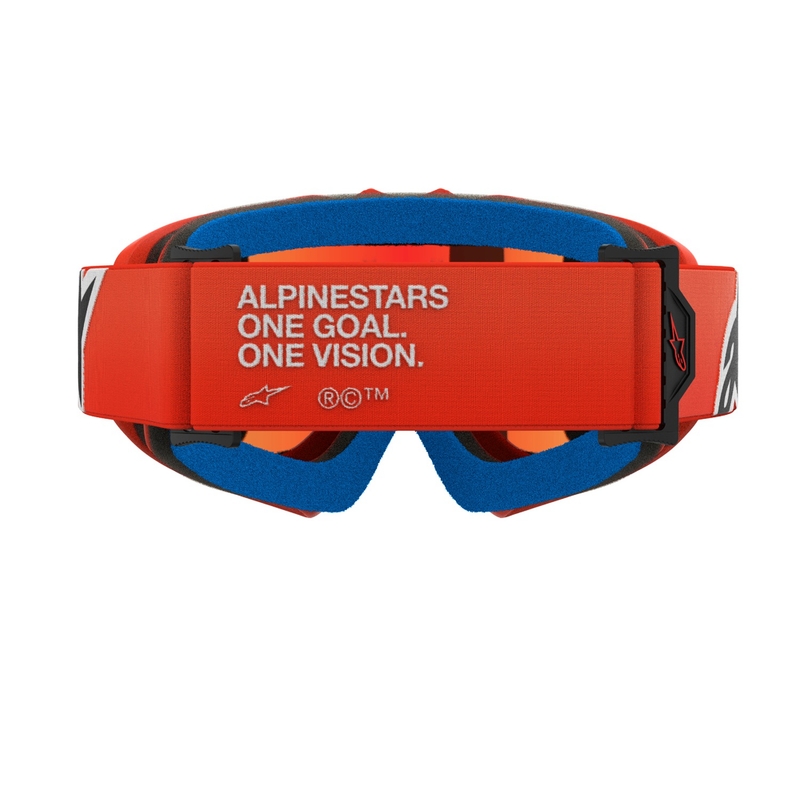 Alpinestars Vision Youth Corp motocrossbriller til børn, orange med rød spejllinse