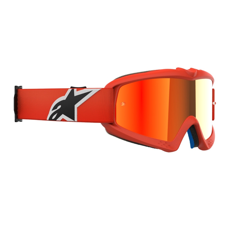 Alpinestars Vision Youth Corp motocrossbriller til børn, orange med rød spejllinse