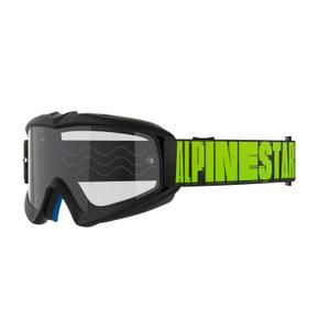 Alpinestars Vision Youth Hollow sort-antracit-fluogul motocrossbrille til børn med klar linse