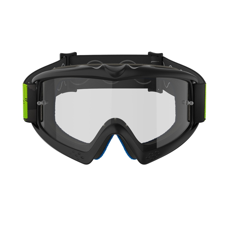 Alpinestars Vision Youth Hollow sort-antracit-fluogul motocrossbrille til børn med klar linse