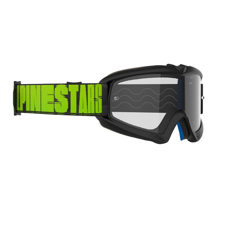 Alpinestars Vision Youth Hollow sort-antracit-fluogul motocrossbrille til børn med klar linse