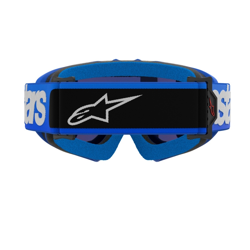 Alpinestars Vision Youth Blaze Blue motocrossbriller til børn med spejlblank blå linse