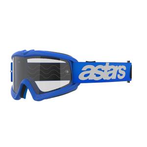 Alpinestars Vision Youth Blaze blå motocrossbriller til børn med klar linse