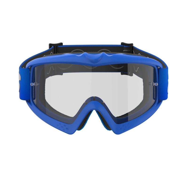 Alpinestars Vision Youth Blaze blå motocrossbriller til børn med klar linse