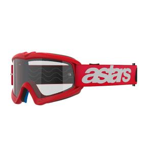 Alpinestars Vision Youth Blaze røde motocrossbriller til børn med klar linse