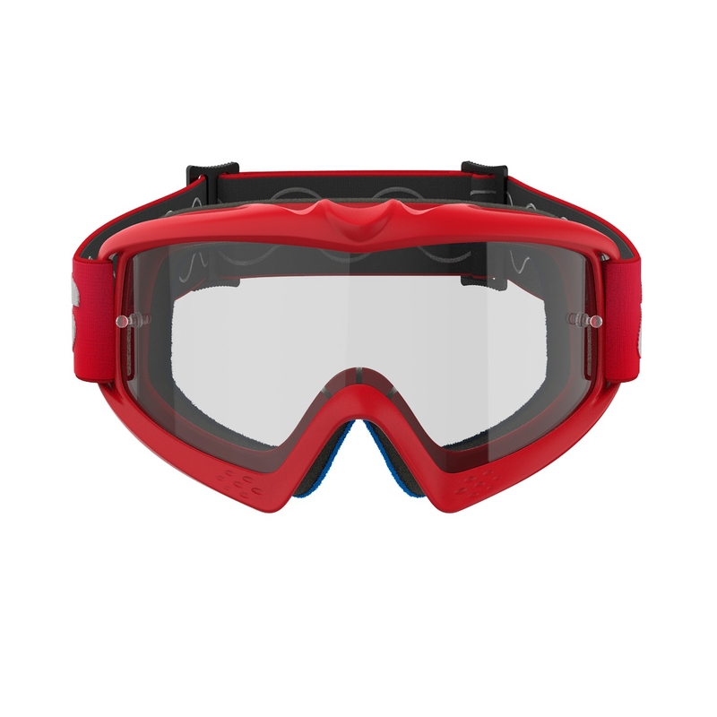 Alpinestars Vision Youth Blaze røde motocrossbriller til børn med klar linse
