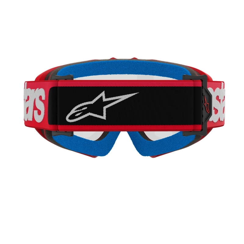 Alpinestars Vision Youth Blaze røde motocrossbriller til børn med klar linse