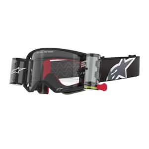 Alpinestars Supertech Corp ROLL-OFF Wide Vision Motocross Goggles sort og grå med klar linse