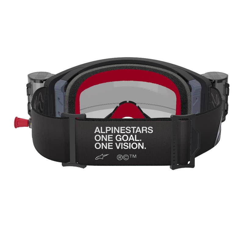Alpinestars Supertech Corp ROLL-OFF Wide Vision Motocross Goggles sort og grå med klar linse