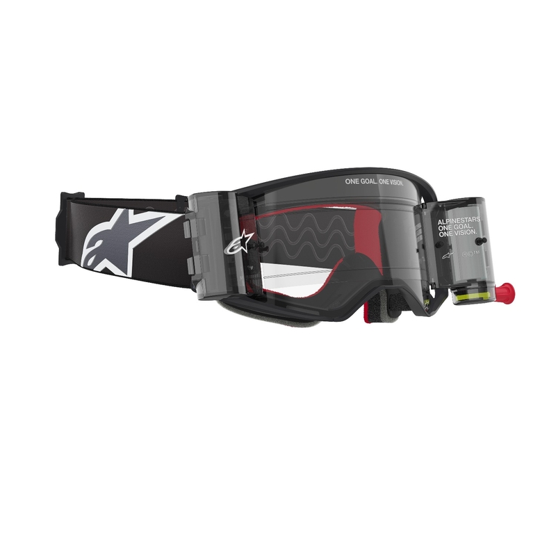 Alpinestars Supertech Corp ROLL-OFF Wide Vision Motocross Goggles sort og grå med klar linse