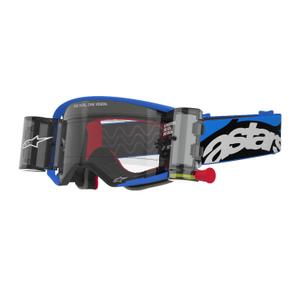 Alpinestars Supertech Stream ROLL-OFF Wide Vision Motocross-brille blå med klar linse