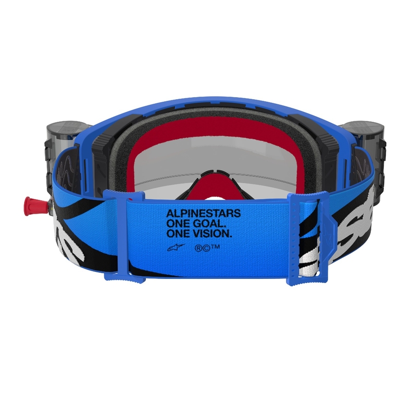Alpinestars Supertech Stream ROLL-OFF Wide Vision Motocross-brille blå med klar linse