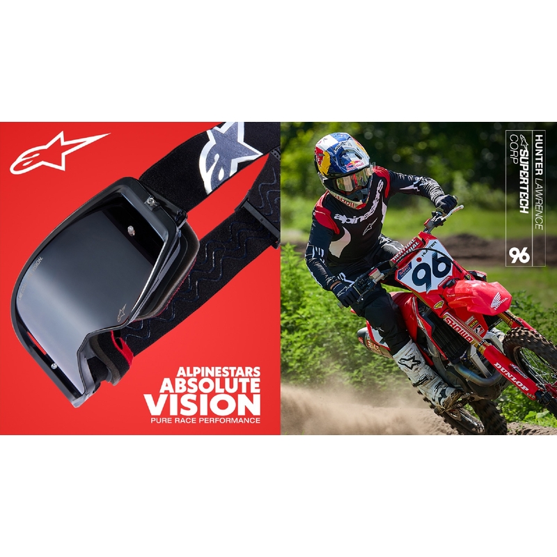 Alpinestars Supertech Stream ROLL-OFF Wide Vision Motocross-brille blå med klar linse