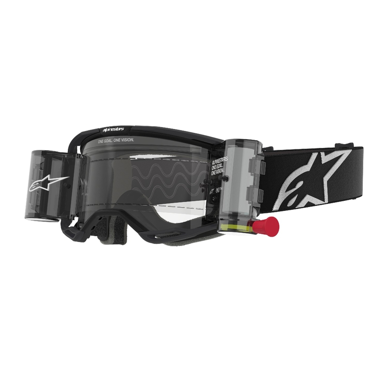 Alpinestars Vision 8 Corp ROLL-OFF Wide Vision Motocross Goggles sort med klar linse