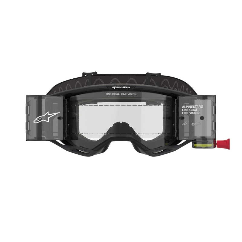 Alpinestars Vision 8 Corp ROLL-OFF Wide Vision Motocross Goggles sort med klar linse
