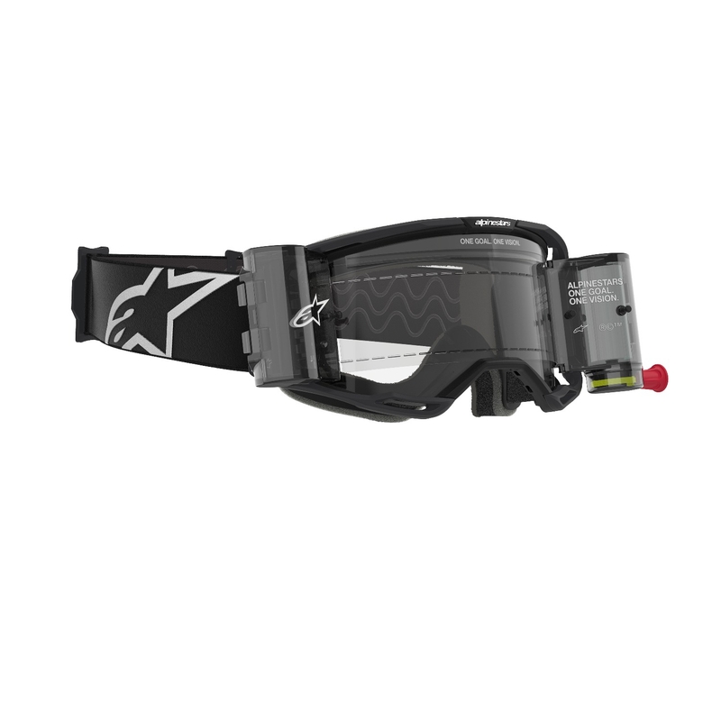 Alpinestars Vision 8 Corp ROLL-OFF Wide Vision Motocross Goggles sort med klar linse